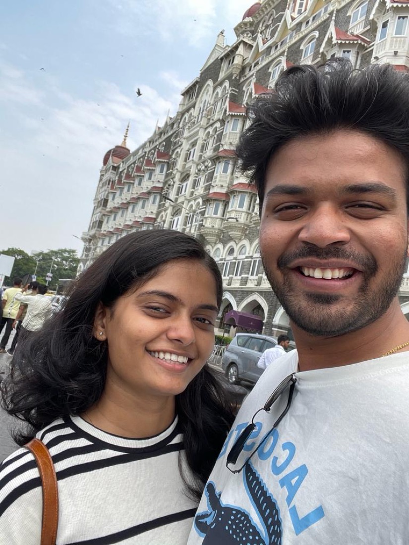 Selfie near the Taj hotel